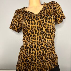 LuLaRoe Leopard Print V-Neck Women's Top